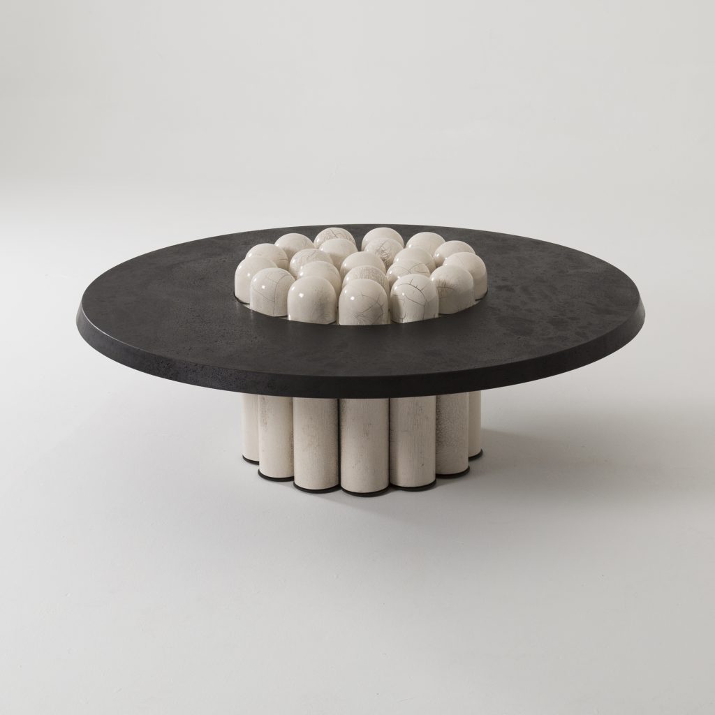 EMMANUELLE SIMON DESIGN RAKU YAKI Table basse Lave 01 carre JULIA FORMA