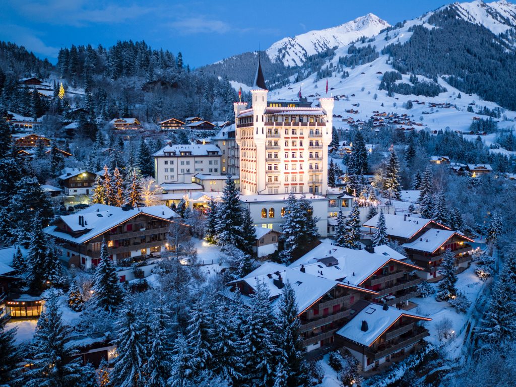 Gstaad Palace Exterior Winter Villa Infinity