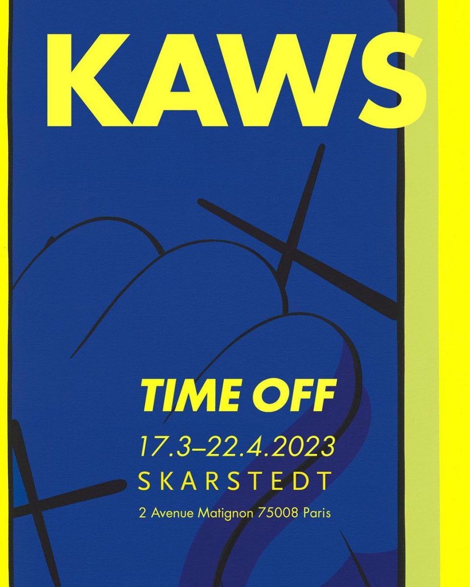 KAWS - TIME OFF à la GALERIE SKARSTEDT PARIS 10 affiche exposition kaws